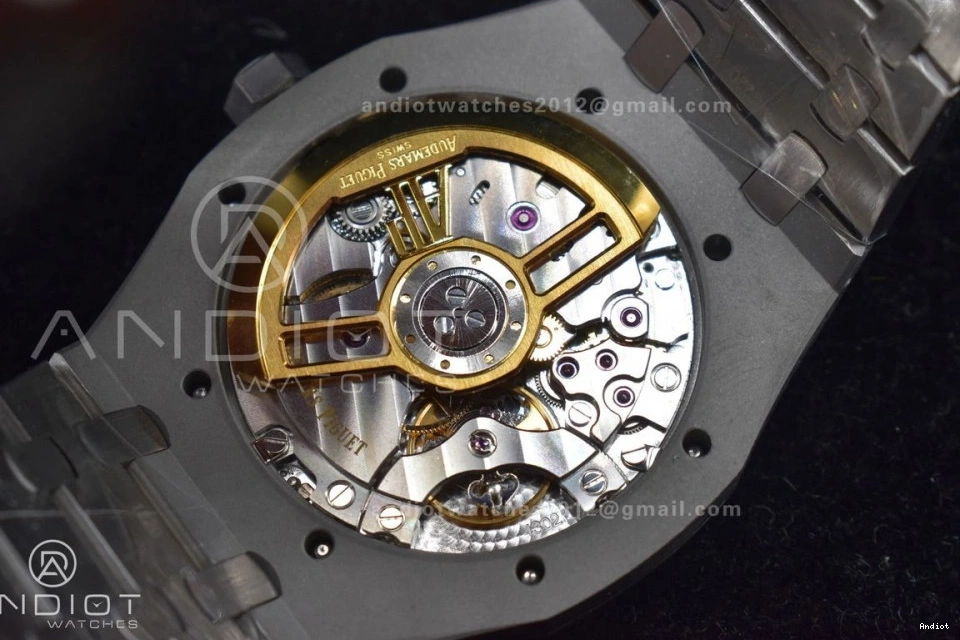 Dial Clone on 41mm Super 15500 Textured 1:1 Best Royal SS Bracelet Oak Black SS APSF Edition A4302 0517